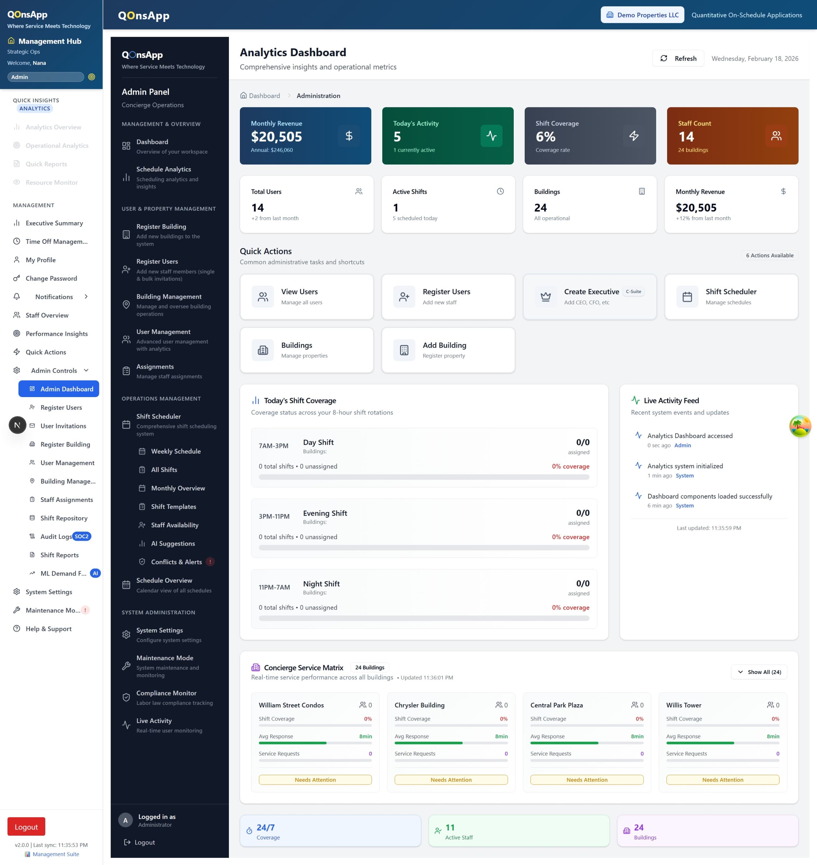 QOnsApp Admin Dashboard