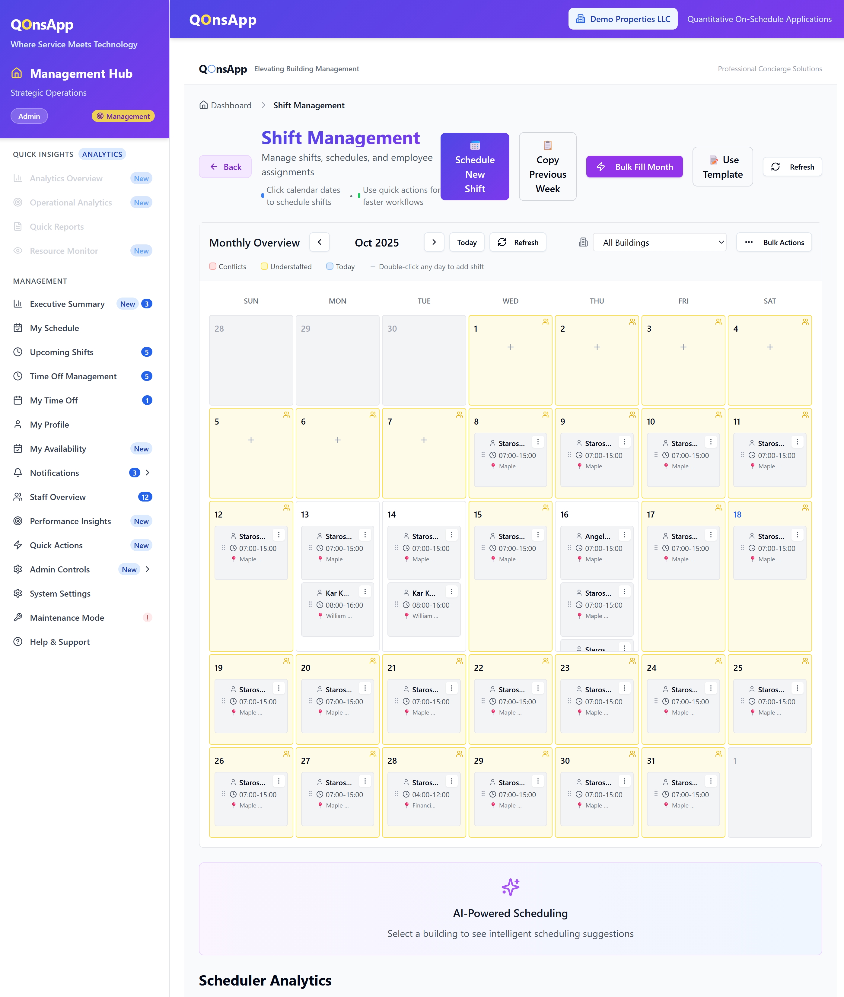 Smart Shift Management